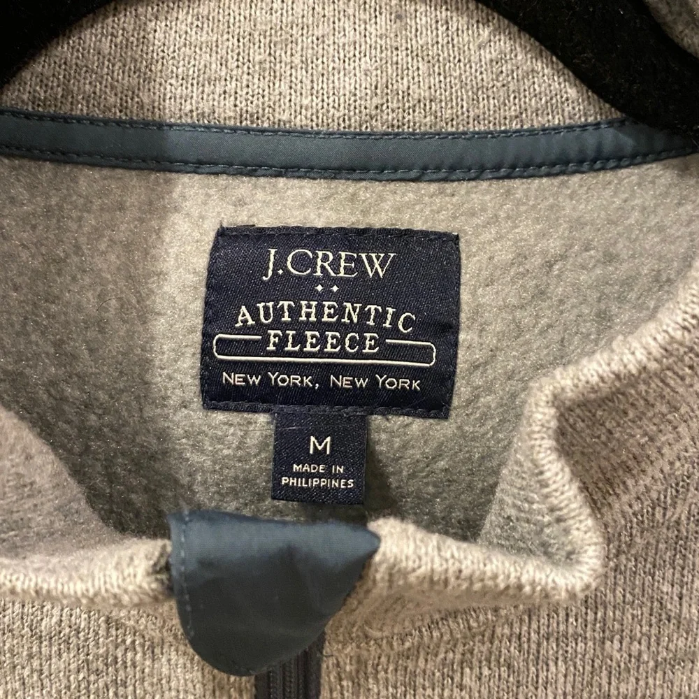 J. CREW Authentic Fleece 1/4 Zip Pullover